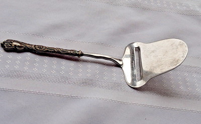 Vintage Scandinavian Cheese Slicer Ornate Floral Handle Rostfr Stal Stainless