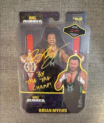 Brian Myers Limited Exclusive Signed Big Rubber Guys Major with TNA Tag Belts - Picture 1 of 1