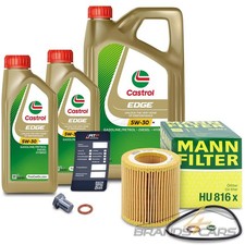 MANN-FILTER ÖLFILTER+7L CASTROL EDGE 5W-30 M FÜR BMW X6 E71 E72 xDrive 35i