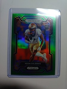 2024 Panini Prizm Draft Picks - Green Prizm #120 Keon Coleman (RC)