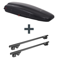 Dachbox G3 Arjes 480 + Dachträger Menabo für Renault Laguna Grand Tour III KT
