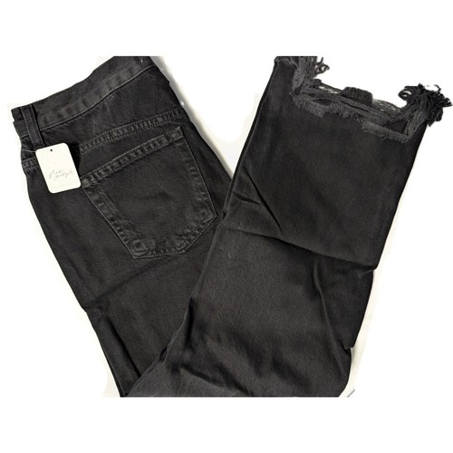 Free People Black Jeans Maggie Cropped Distressed Size 27 - Picture 6 of 17
