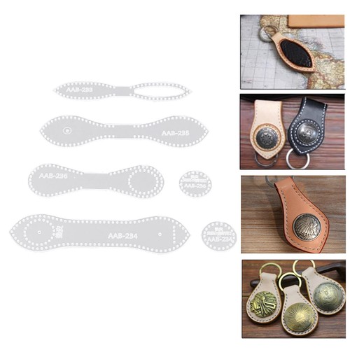 4 Stck. Schlüssel Anhänger Schablone Set Leder Handwerk Schablone DIY Quilten Nähwerkzeug - Bild 1 von 5