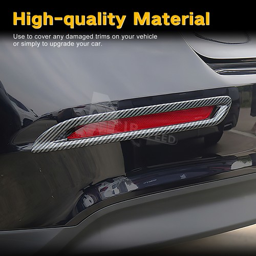For Honda Accord 2023-2024 Rear Fog Light Frame Panel Cover Carbon Fiber 2PCS - Picture 3 of 5