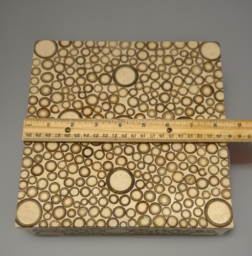 Im Stil von R & Y Augousti Paris gepresster Bambus Deckel Holz Schmuckschatulle - Bild 6 von 6