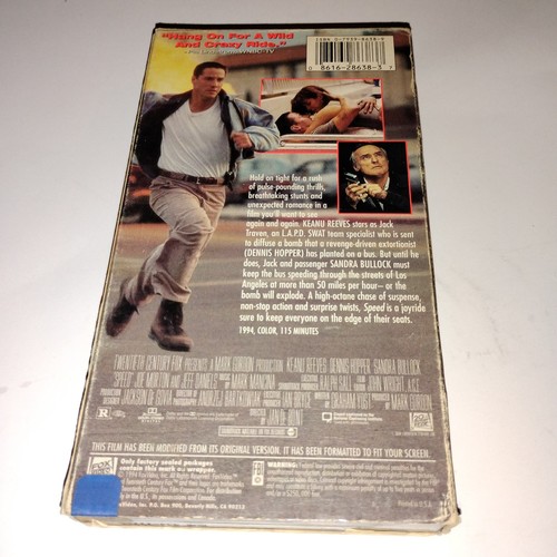 Speed (VHS, 1994) - Picture 2 of 3