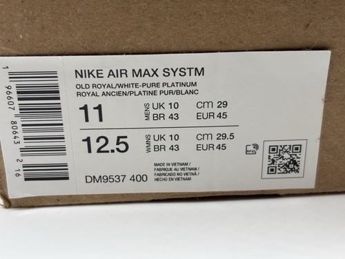 Nike Air Max Systm Herren Gr.11 Laufschuhe Dm9537 Sneaker Schuhe 400 - Bild 8 von 11