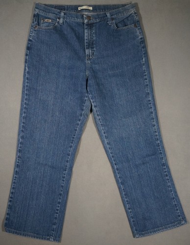XB09474 **LEE** AT THE WAIST RELAXED, STRAIGHT LEG DAMEN BLUE JEANS Gr.14 MEDIUM