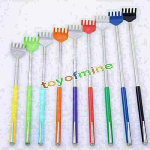TELESCOPIC EXTENDABLE BACK SCRATCHER HANDY PORTABLE METAL CLIP NOVELTY PEN