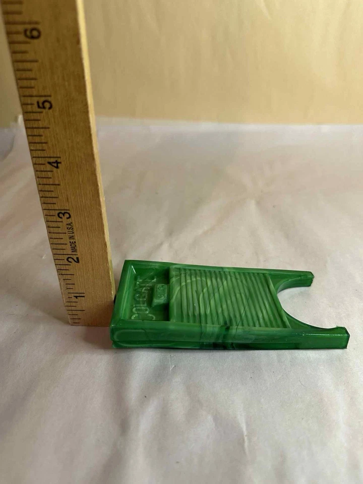 Summit Glass-Colgate Soap Washboard Advertisment In Light Green Slag 5" - Image 3 of 4