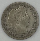 1904 Barber / Liberty Head Quarter – 25 Cents (Silver).