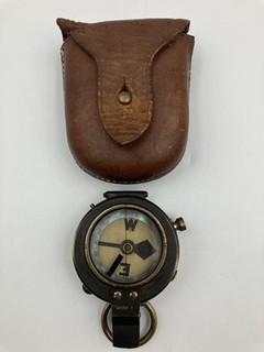 Verners Pattern Prismatic Compass WW1 Era Marching Compass F Barker London