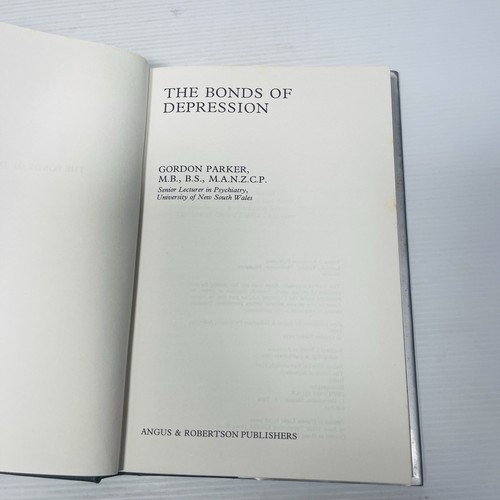 Gordon Parker THE BONDS OF DEPRESSION 1st Ed. HC Book - Bild 7 von 11