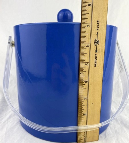 Vintage Retro Crate And Barrel Acrylic Ice Bucket Blueberry Summer Spring C&B - Picture 12 of 14
