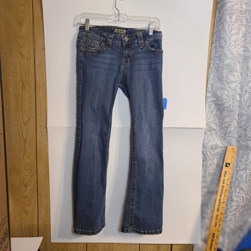 Paris Blues Jeans Women's Size 9 Blue Denim 29x30 Low Rise Flare Stretch - 第 1/7 張圖片