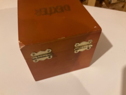 Showtime Dexter Blood Splatter Slides Coaster Set of 4 in Wooden Box RARE - Picture 7 of 8
