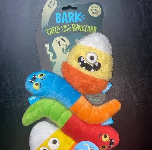 New Bark Box " Jaw Breakers " 4 Pc. Dog Toy Halloween Gummy Worms & Candy Corn - Picture 8 of 9