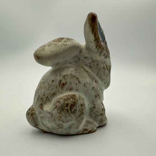Vintage 1980s Glazed Earthy Pottery RARE Schmid Bros Bunny Rabbit Figurine - Picture 4 of 12