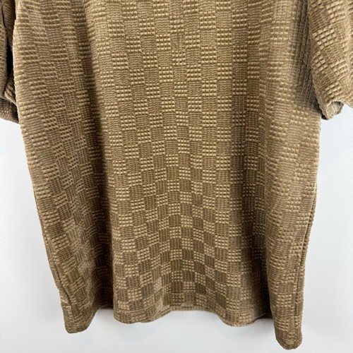 Annie wear Textured Tan Knit Puffed Sleeved Top ~ M - Picture 4 of 13