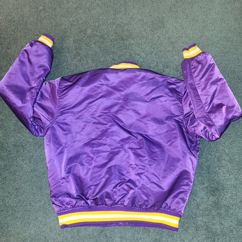 Vintage 80s Minnesota Vikings Starter Jacket Satin Shell Purple Sz XL - Picture 14 of 14