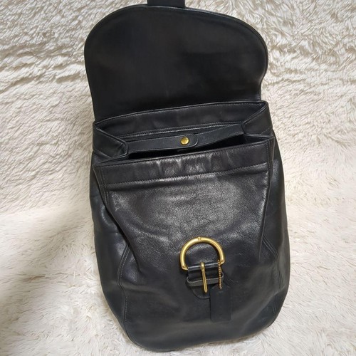 Mochila Coach vintage de cuero negro entrenador antiguo buen estado marca bolso encanto - Imagen 14 de 18