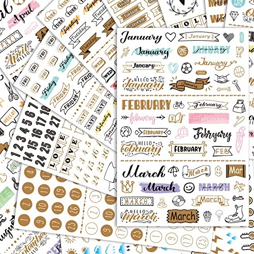24 Sheets Daily Planners - 1000+ Monthly, Weekly Planner Stickers & Accessori... - Bild 9 von 9