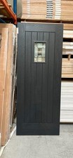 External GRP Suffolk Black Cottage Glazed Doors