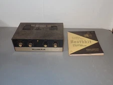 Vintage Heathkit EA-3 Vacuum Tube Amplifier, With Assembly Manual, Works