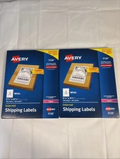 Avery Shipping 5126 Labels 5.5" X 8.5" 200 Labels White Lot Of 2 Total Of 400