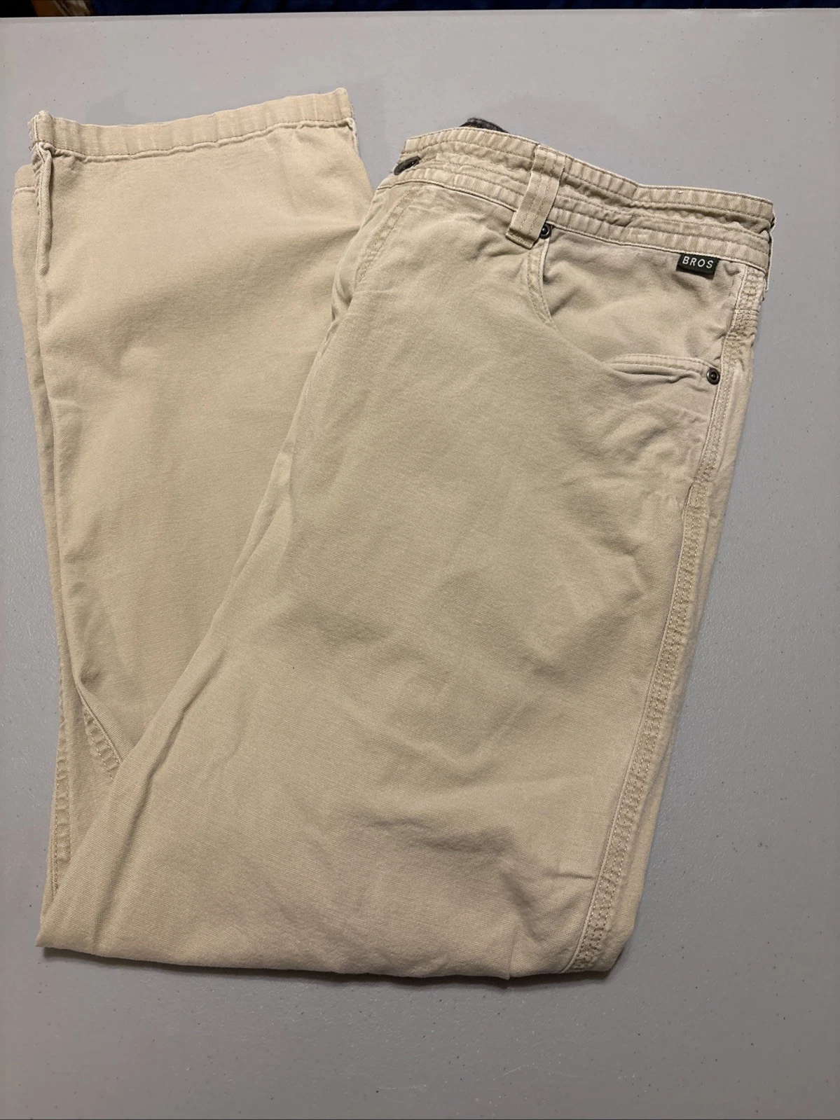 Howler Bros Mens 36x30 Frontside 5-Pocket Pants Stretch Hiking Khaki Tan