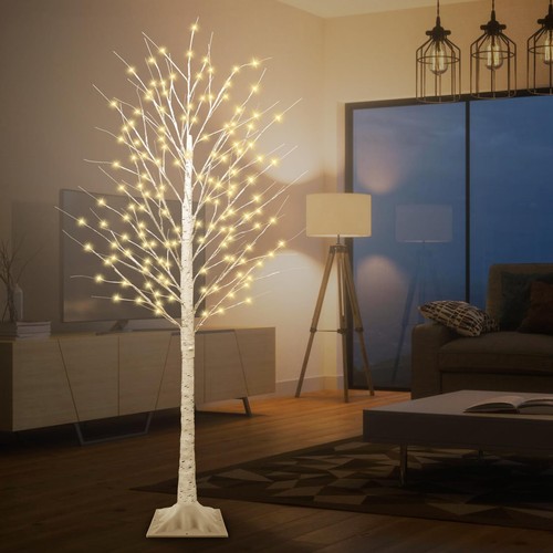 7FT Lighted Birch Tree with 170 LED Warm White and Multicolor Lights, 8 Modes... - Picture 5 of 7