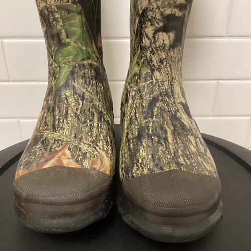 Cabelas Camo Field Bog Boots Youth 400g Thinsulate Ultra Steel Shank Sz 5 - Picture 3 of 17