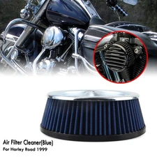 Blue Motorcycle Air Filter Cleaner Intake Element For Harley Road 1999 Dyna New