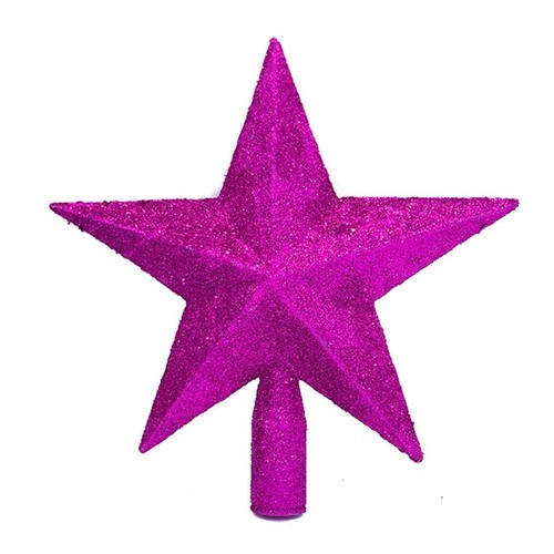 Funkelnder 6 Zoll Weihnachtsbaumspitze Stern - bunte glitzernde Deko Zubehör! - Bild 8 von 25