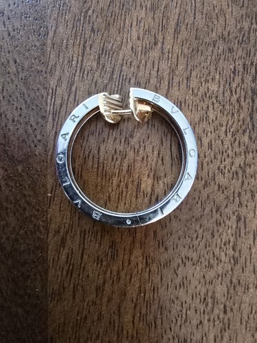 bvlgari B Zero hoop earring Steel / 18 K Made In Italy Serial # 3646AL - Picture 5 of 10