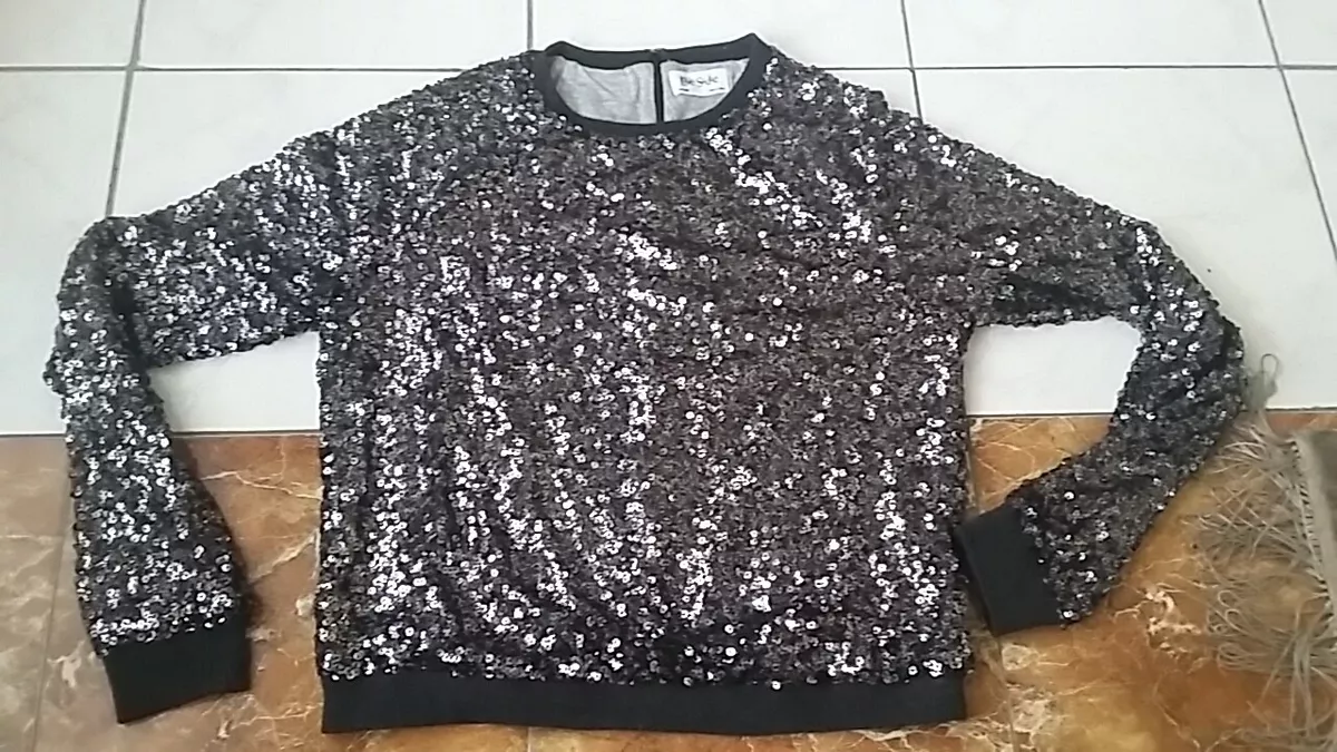 Ladies black top sparkly tops