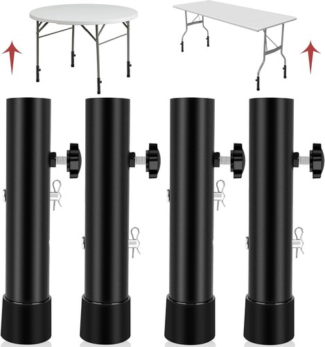 Folding Table Leg Extenders, Highly Durable Steel Folding Table Leg Risers