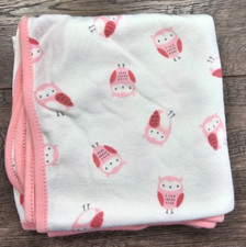 Baby Girl Nwot Just One You Carter's Pink Owl Blanket Bath Towel