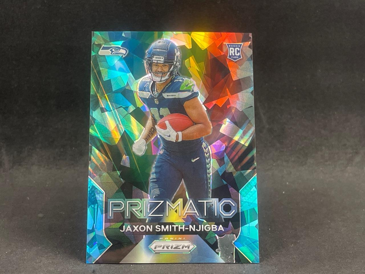 2023 PANINI PRIZM JAXON SMITH-NJIGBA #1 ROOKIE PRIZMATIC BLUE ICE PRIZMS 81/99