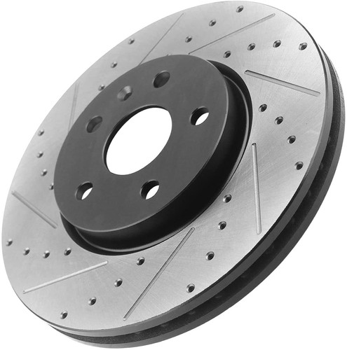 Front Black E-coating Brake Rotors For Chevy Equinox Impala Terrain 2015-2017 LT - Foto 3 di 5