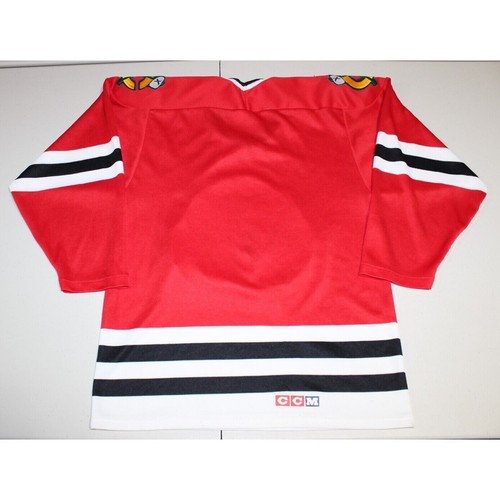Camiseta deportiva cosida vintage de hockey de los Chicago Blackhawks de la NHL para adultos pequeña CCM roja - Imagen 4 de 4