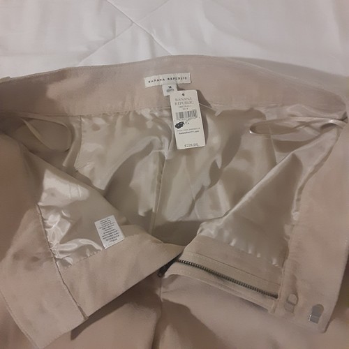 Pantalones de mujer Banana Republic gamuza cuero nuevos con etiquetas forrados talla 14. - Imagen 5 de 7