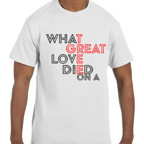 T-Shirt tshirt Christian Jesus What Great Love Died on a Tree Cross Easter - Picture 11 of 18