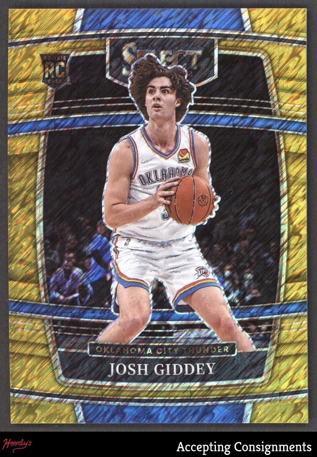 2021-22 Select Prizms Gold Shimmer #58 Josh Giddey RC ROOKIE CONCOURSE 09/10