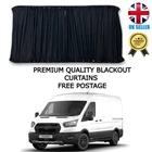 FORD TRANSIT MK8 2014 ONWARD BLACKOUT CURTAINS CHOOSE DIFFERENT VARIATIONS BLACK