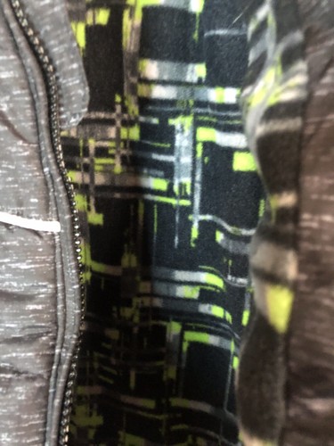 London Fog Boys Medium 10/12 Black Marked Puffy Coat Reflective Stripes No Hood - Picture 3 of 6