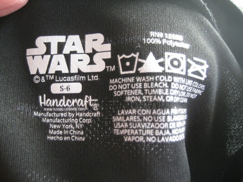 NUEVA CAMISETA Top de Rendimiento Star Wars Negra Gris Talla S 6 para Niños L/S Darth Vader - Imagen 5 de 9