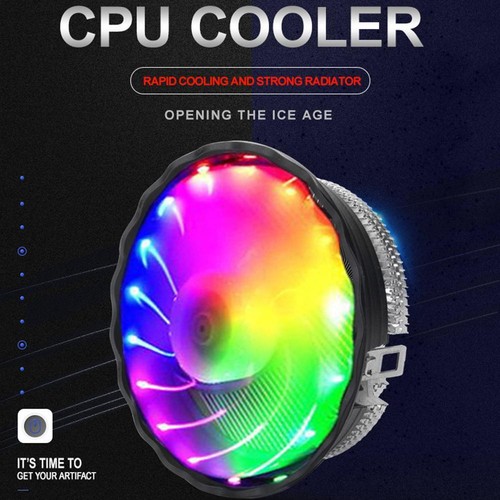 PC Case Fans 1800RPM RGB LED Light Laptop Radiator CPU Cooling Quiet Fan - Afbeelding 4 van 7