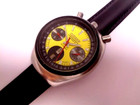 Citizen Chronograph Mens Watch Bullhead New Yellow Dial Arabic 23 J Day/Date