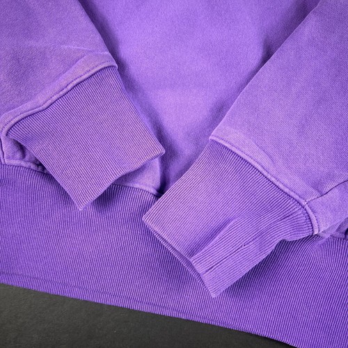 VTG Champion Reverse Weave Sweatshirt Medium Purple Button Up Mock Neck Sweater - Picture 2 of 14